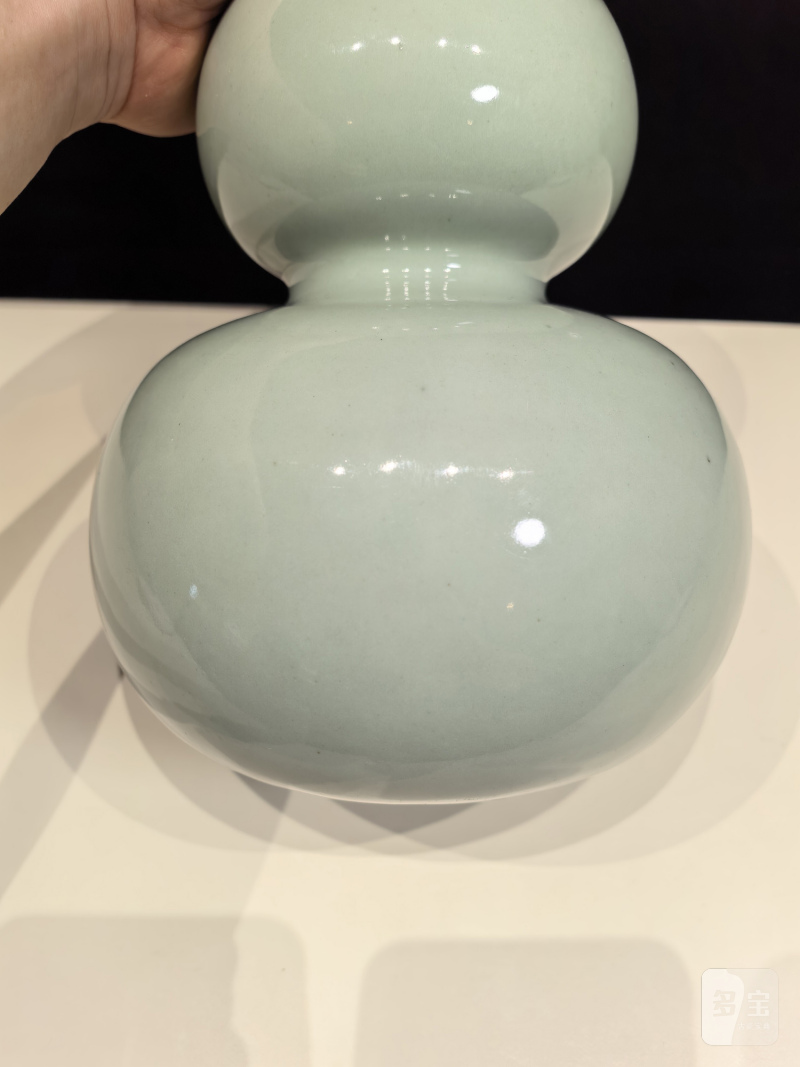 清乾隆 粉青釉葫芦瓶 - 图8